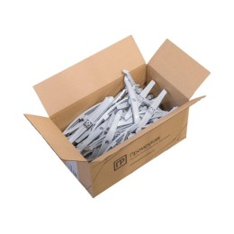 Держатель круглого кабеля двусторонний для прямого монтажа на 16 мест в гофроящике сер. (уп.100шт) П