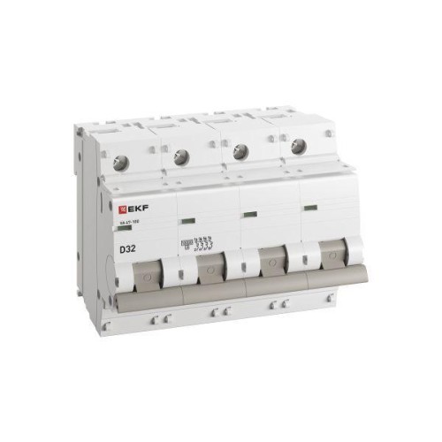 Выключатель автоматический модульный 4п D 32А 10кА ВА 47-100 PROxima EKF mcb47100-4-32D-pro