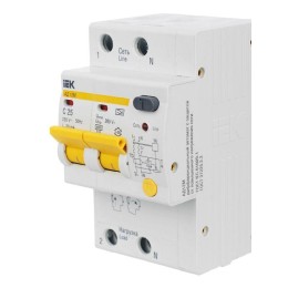 Выключатель автоматический дифференциального тока 2п C 25А 30мА тип A 4.5кА АД-12М KARAT IEK MAD12-2