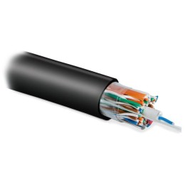 Кабель витая пара U/UTP кат.5 25 пар (4 пары 24 AWGх6 + 1 пара 24 AWG) ОЖ solid внешн. PE UUTP25W-C5