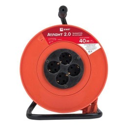 Удлинитель на катушке 4х40м с заземл. 10А IP20 Атлант 2.0 2.2кВт ПВС 3х1 PROxima EKF UKA02-10-310-4-