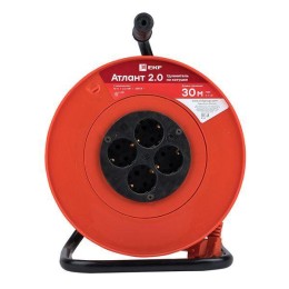 Удлинитель на катушке 4х40м с заземл. 10А IP20 Атлант 2.0 2.2кВт ПВС 3х1 PROxima EKF UKA02-10-310-4-
