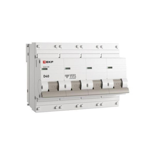 Выключатель автоматический модульный 4п D 40А 10кА ВА 47-100 PROxima EKF mcb47100-4-40D-pro