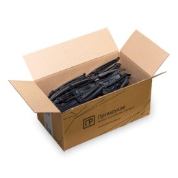 Держатель круглого кабеля двусторонний для прямого монтажа на 16 мест в гофроящике черн.(уп.100шт) П