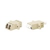 Адаптер проходной FA-P11Z-DLC/DLC-N/WH-BG оптич. LC/PC-LC/PC MM duplex корпус пласт. бежев.; бел. ко