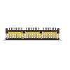 Патч-панель 19дюйм 0.5U 24 порта кат.6 (класс E) 250МГц RJ45/8P8C 110/KRONE T568A/B неэкран. с орган