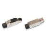 Разъем PLUF-8P8C-S-C6-SH RJ45 (8P8C) под витую пару полевая заделка кат.6 экран. для ож кабеля (общ.
