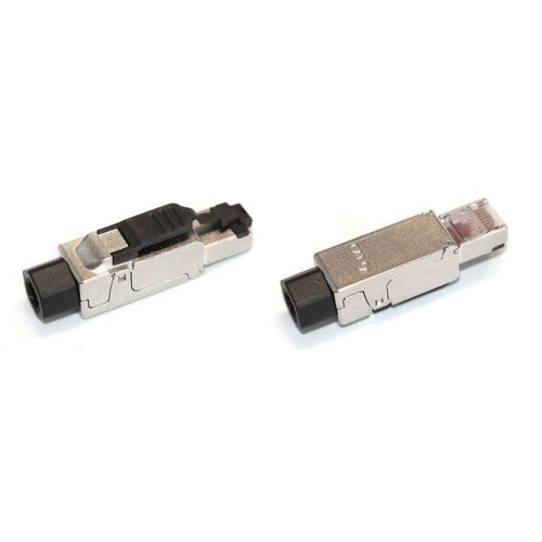 Разъем PLUF-8P8C-S-C6-SH RJ45 (8P8C) под витую пару полевая заделка кат.6 экран. для ож кабеля (общ.