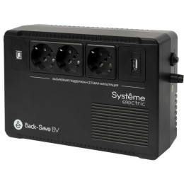 Источник бесперебойного питания Back-Save BV 400В.А AVR 3 Schuko 230В 1 USB-A BVSE400RS SE 1894499