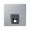 Розетка телефонная ОП Simon73 Loft RJ12 алюм. Simon 73481-63