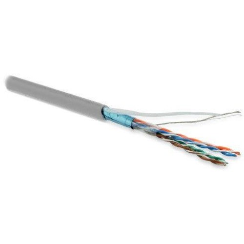 Кабель витая пара F/UTP кат.5E 4 пары 26 AWG МЖ patch LSZH нг(А)-HF FUTP4-C5E-P26-IN-LSZH-GY-100 сер