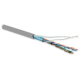 Кабель витая пара F/UTP кат.5E 4 пары 26 AWG МЖ patch LSZH нг(А)-HF FUTP4-C5E-P26-IN-LSZH-GY-305 сер