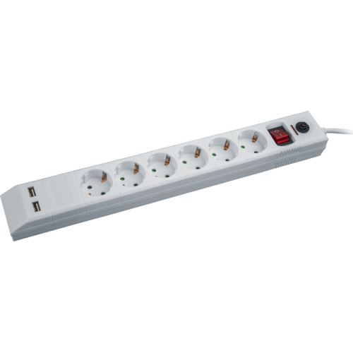 Удлинитель с сетевым фильтром 6х1.8м с заземл. 16А IP20 71 864 NSP-USB-06-180-ESC-3х1 3х1 Navigator