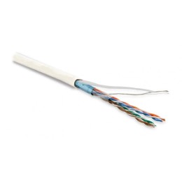 Кабель витая пара F/UTP кат.5E 4 пары 26 AWG МЖ patch экран-фольга LSZH нг(С)-HF FUTP4-C5E-P26-IN-LS