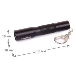 Фонарь LED51532 LED XPE ZOOM 3 режима 1хLR03 алюм. черн. (открывающ. блист.) Camelion 14534
