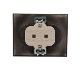 Розетка 2-м СП Karina 16А IP20 без заземл. керамика черн. бархат LEZARD 707-4200-128