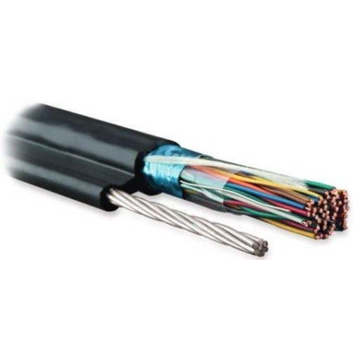 Кабель витая пара F/UTP кат.3 25 пар 24 AWG ОЖ solid экран-фольга с метал. тросом внешн. UV PE FUTP2