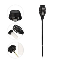 Светильник светодиодный "Факел" 1Вт IP65 с эффектом пламени с солнечн. панелью и датчиком освещеннос