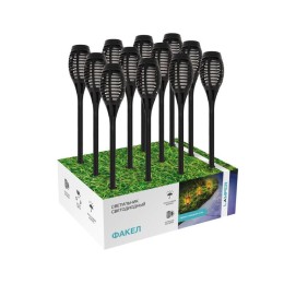 Светильник светодиодный "Факел" 1Вт IP65 с эффектом пламени с солнечн. панелью и датчиком освещеннос