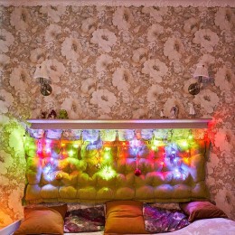 Гирлянда светодиодная "Айсикл" (бахрома) 1.8х0.5м 48LED мультиколор 4.1Вт 230В IP20 провод прозр. Ne