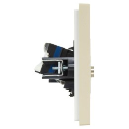 Розетка 2-м TV+RJ45 кат.6 FORTE&PIANO FP437 ваниль IEK FP-AK20-2-K10