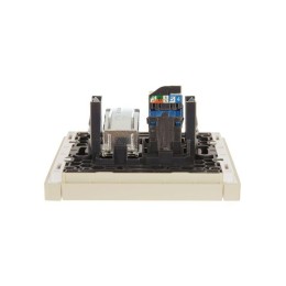 Розетка 2-м TV+RJ45 кат.6 FORTE&PIANO FP437 ваниль IEK FP-AK20-2-K10