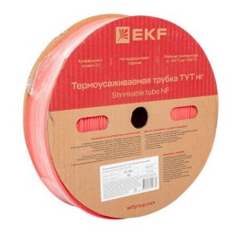 Трубка термоусадочная ТУТ нг 40/20 красн. (уп.50м) EKF tut-40-r