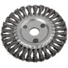 Корщетка-колесо посадочный d22.2мм стальная витая проволока 150мм FIT 39105