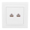 Розетка компьютерная 2-м СП Минск RJ45 бел. EKF ERK02-035-10