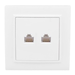 Розетка компьютерная 2-м СП Минск RJ45 бел. EKF ERK02-035-10