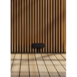 Розетка 3-м ОП Quteo 16А IP20 250В 3х2P+E с заземл. защ. шторки черн. матов. Leg 782473