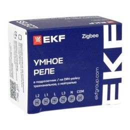 Реле умное в подрозетник 3-канальное Zigbee Connect Select с нейтралью EKF ssh-3g-zb