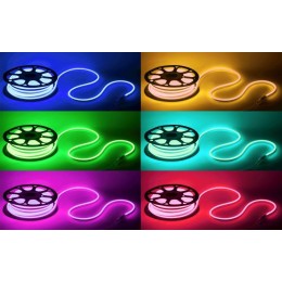 Лента светодиодная неоновая N5050 72-IP67-220V-20m-RGB многоцв. (уп.20м) Эра Б0053983