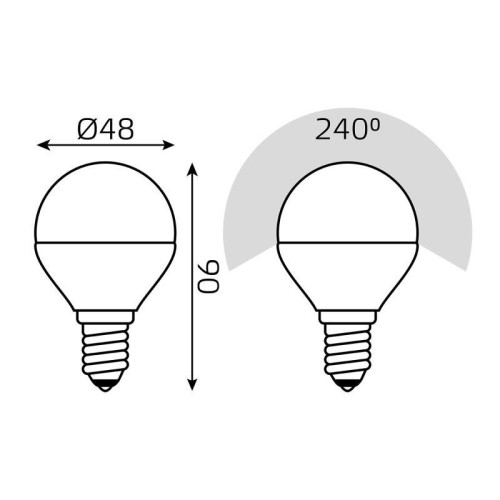 Лампа светодиодная Black 6Вт шар RGBW E14 диммир. GAUSS 105101406
