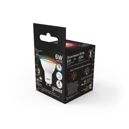 Лампа светодиодная Black 6Вт MR16 RGBW GU10 диммир. GAUSS 101106406