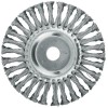 Корщетка-колесо посадочный d22.2мм стальная витая проволока 180мм FIT 39108