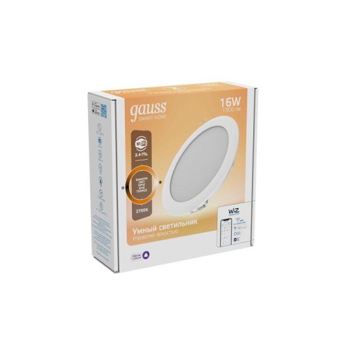 Светильник светодиодный Smart Home 16Вт 2700К IP20 1500лм 220-240В ДВО диммир. управление по Wi-Fi б
