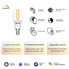 Лампа светодиодная умная Smart Home 4.5Вт свеча 2700К тепл. бел. E14 495лм диммир. управление по Wi-