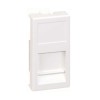 Адаптер на 1 RJ45 коннектор CJ545U(FM); CJ546U(FM) защ. шторки 22.5х45мм алюм. Simon Connect KA76-8