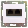 Розетка компьютерная 2-м СП Valena RJ45 кат.5 UTP механизм сл. кость (DIY-упак.) Leg 695626