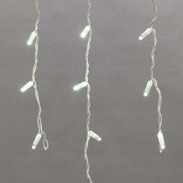 Гирлянда светодиодная "Айсикл" (бахрома) 2.4х0.6м 76LED бел. 7Вт 230В IP65 провод бел. (нужен шнур п
