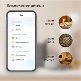 Лампа светодиодная умная Smart Home 5Вт свеча 2700К тепл. бел. E14 470лм диммир. управление по Wi-Fi