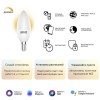 Лампа светодиодная умная Smart Home 5Вт свеча 2700К тепл. бел. E14 470лм диммир. управление по Wi-Fi