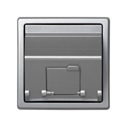 Адаптер на 1 RJ45(12) коннектор 75528; 75540; 75541; 75544-39 наклонный Simon73 Loft алюм. 73085-63