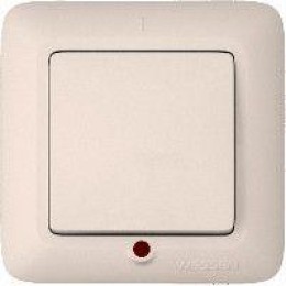 Выключатель 1-кл. СП Прима 10А IP20 с индикацией сл. кость (опт. упак.) SchE VS1U-115-S