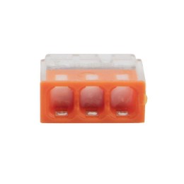 Экспресс-клемма строительно-монтажная СМК 2273-243 3-проводная 0.5-2.5кв.мм с пастой (уп.100шт) Rexa