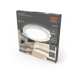 Светильник светодиодный Bubbles 12+4Вт 3000К IP20 1200лм 220-240В ДВО круг бел. GAUSS BL318