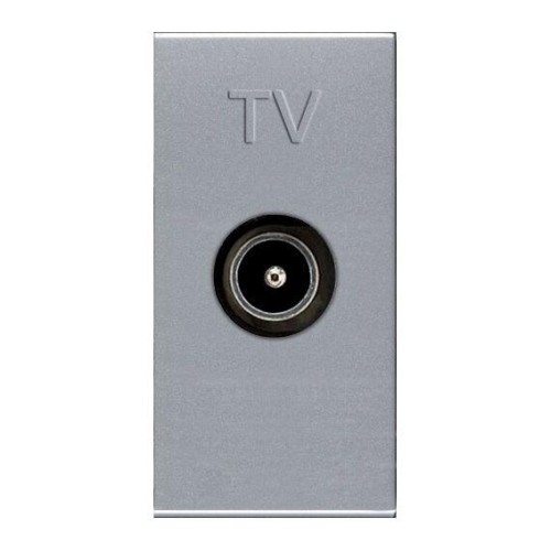 Розетка телевизионная TV 1мод. Zenit прост. механизм серебр. ABB 2CLA215070N1301