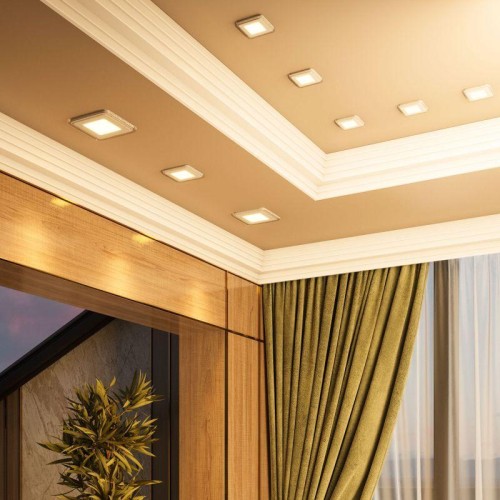 Светильник светодиодный Bubbles 12+4Вт 3000К IP20 1200лм 220-240В ДВО квадрат бел. GAUSS BL324