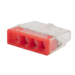 Экспресс-клемма строительно-монтажная СМК 2273-244 4-проводная 0.5-2.5кв.мм с пастой (уп.100шт) Rexa